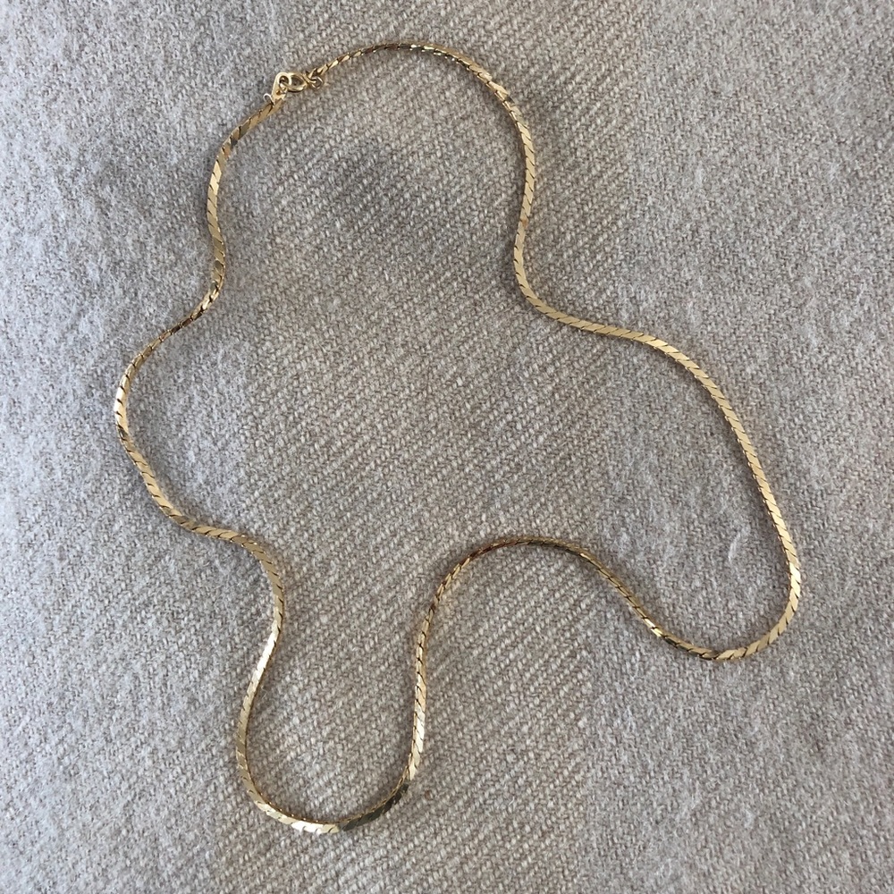 24” gold necklace